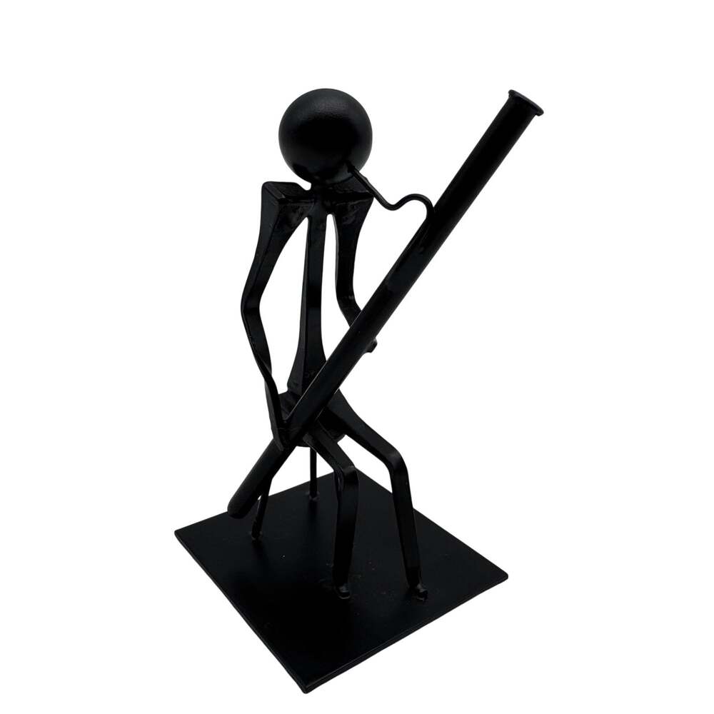 Vintage R K Graham Horseshoe Nail Bassoon Musician Figure Australia Folk Art